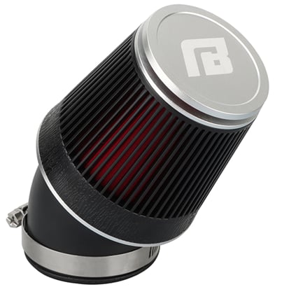 Air filter 48mm foam bent NIBBI racing - chrome