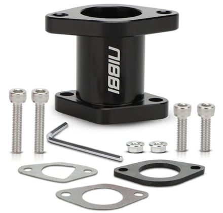 Flange / adapter carburetor 48mm / 42mm black Nibbi racing