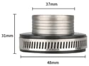 Flange / air filter adapter 48mm / 37mm