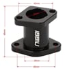 Flange / adapter carburetor 48mm / 42mm black Nibbi racing