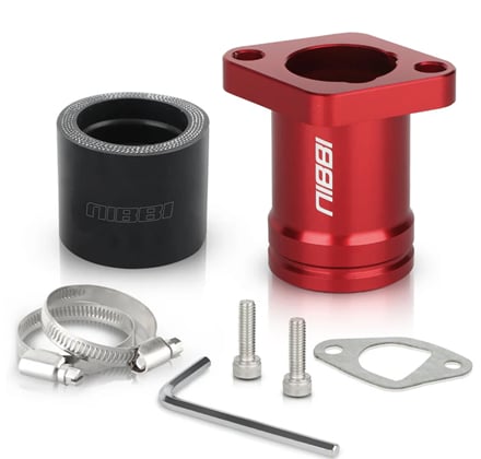 Flange / adapter carburetor 42mm / 34mm red Nibbi racing