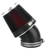 Air filter 48mm foam bent NIBBI racing - chrome